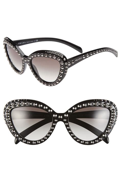 prada cat eyes sunglasses|prada cat eye studded sunglasses.